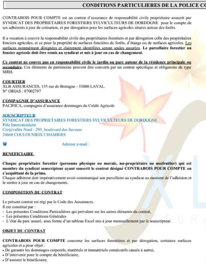 conditions-particulieres-2026 Barème de cotisations 2022